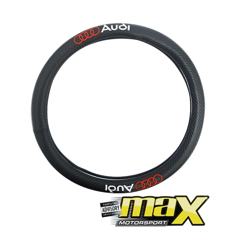 Universal Audi Steering Wheel Cover (Carbon Look) maxmotorsports