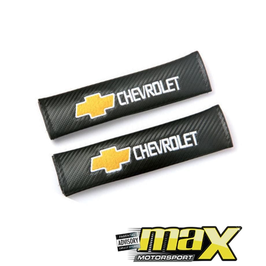 Universal Chevrolet Seatbelt Pads (Carbon Look) maxmotorsports