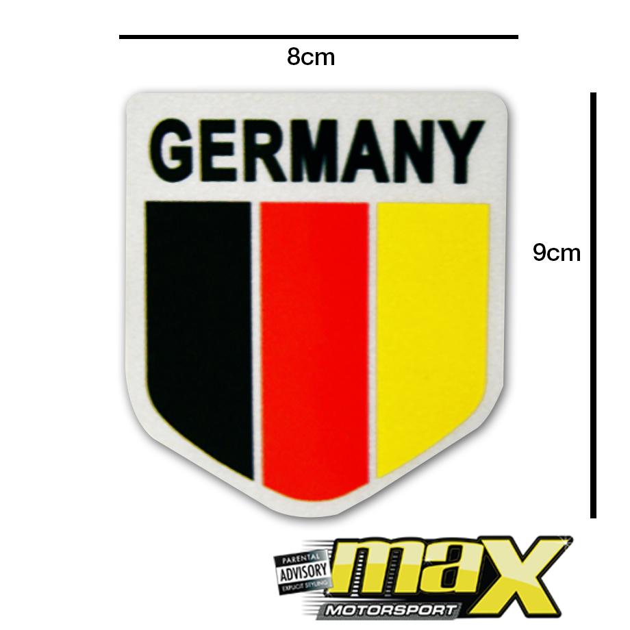 Universal German Shield Vinyl Sticker maxmotorsports