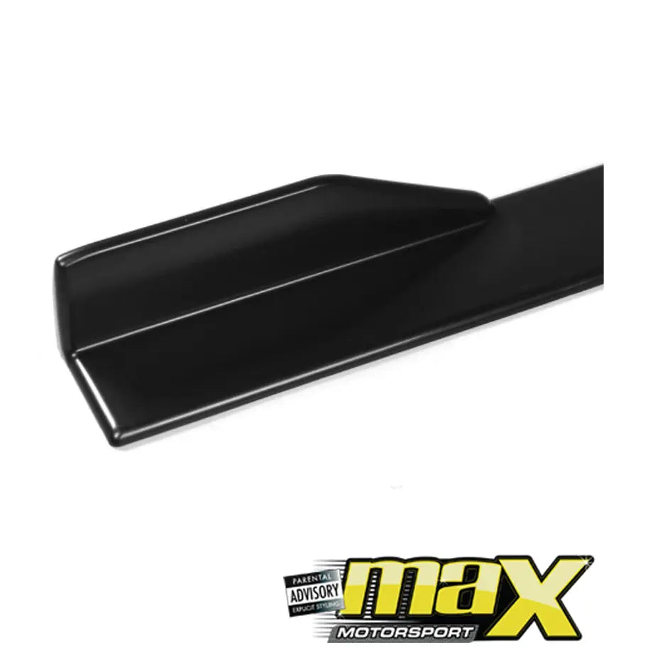 Universal Gloss Black Long Side Skirt Splitters / Extensions maxmotorsports
