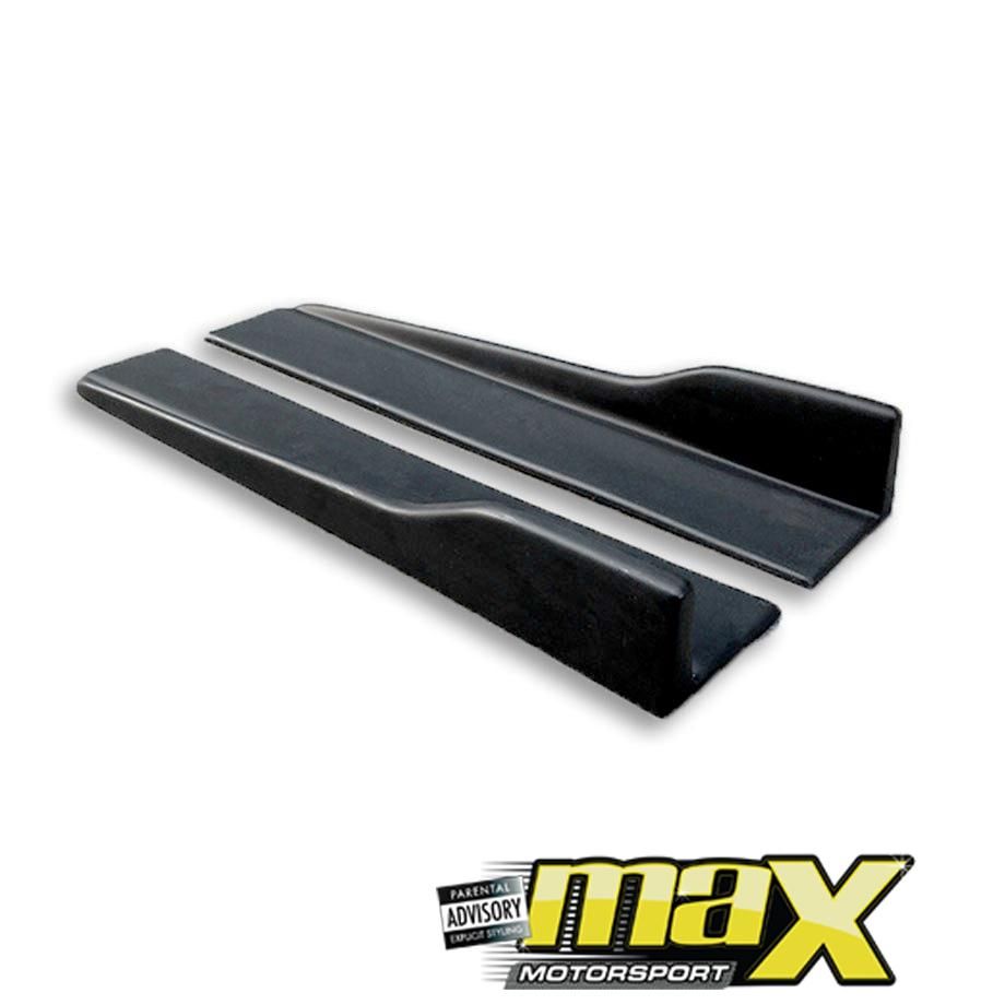 Universal Gloss Black Side Skirt Splitters / Extensions maxmotorsports