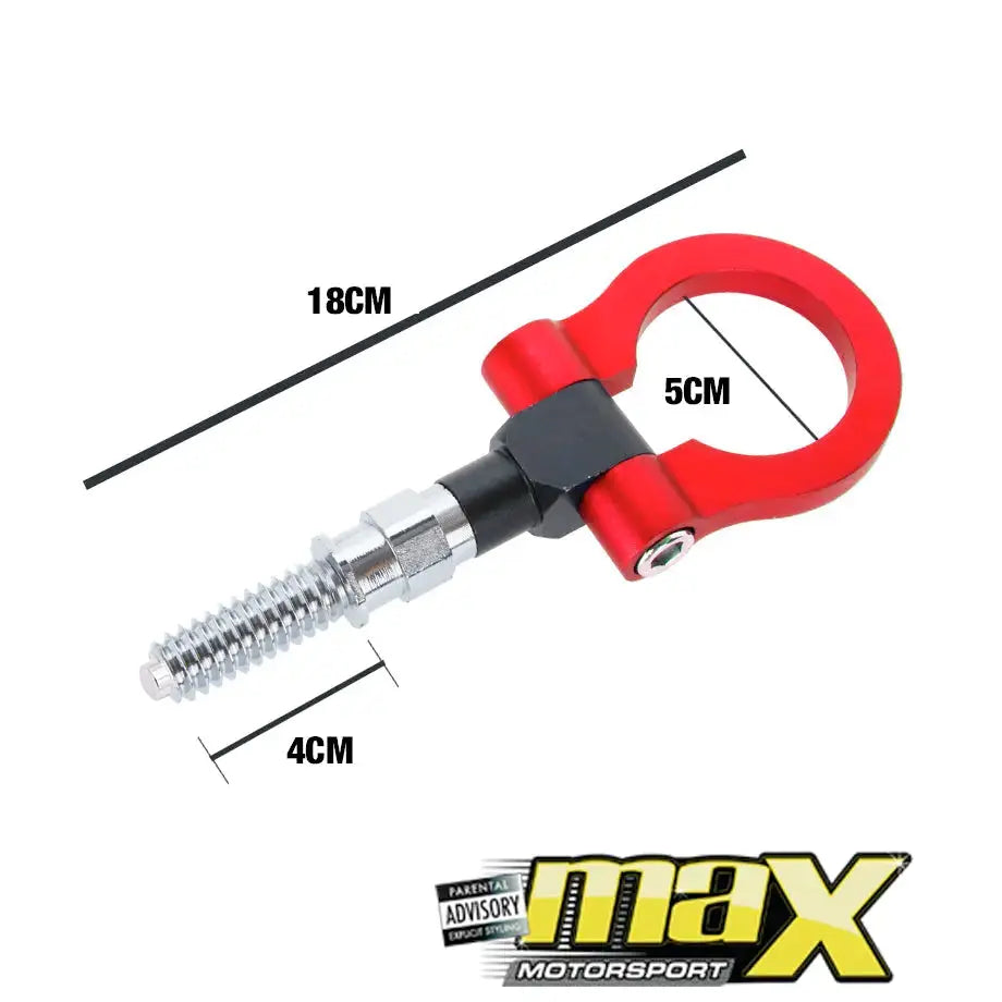 Universal JDM Racing Tow Hook (Red) maxmotorsports