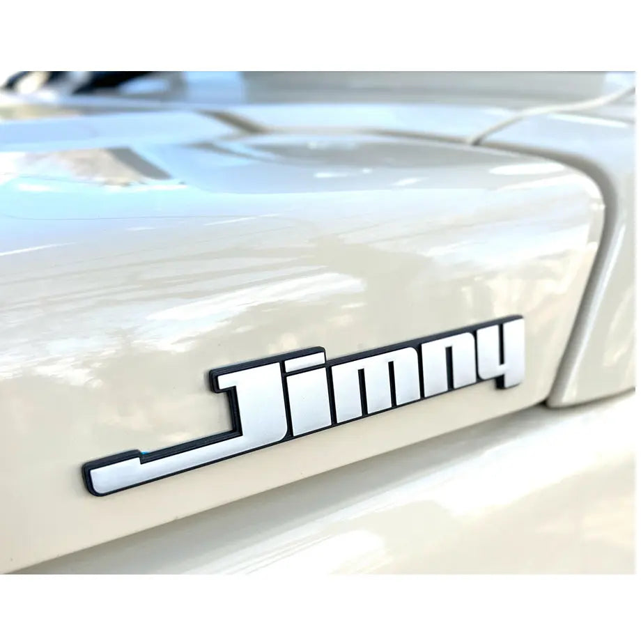 Universal Jimny Retro Logo Badge (Silver) Max Motorsport