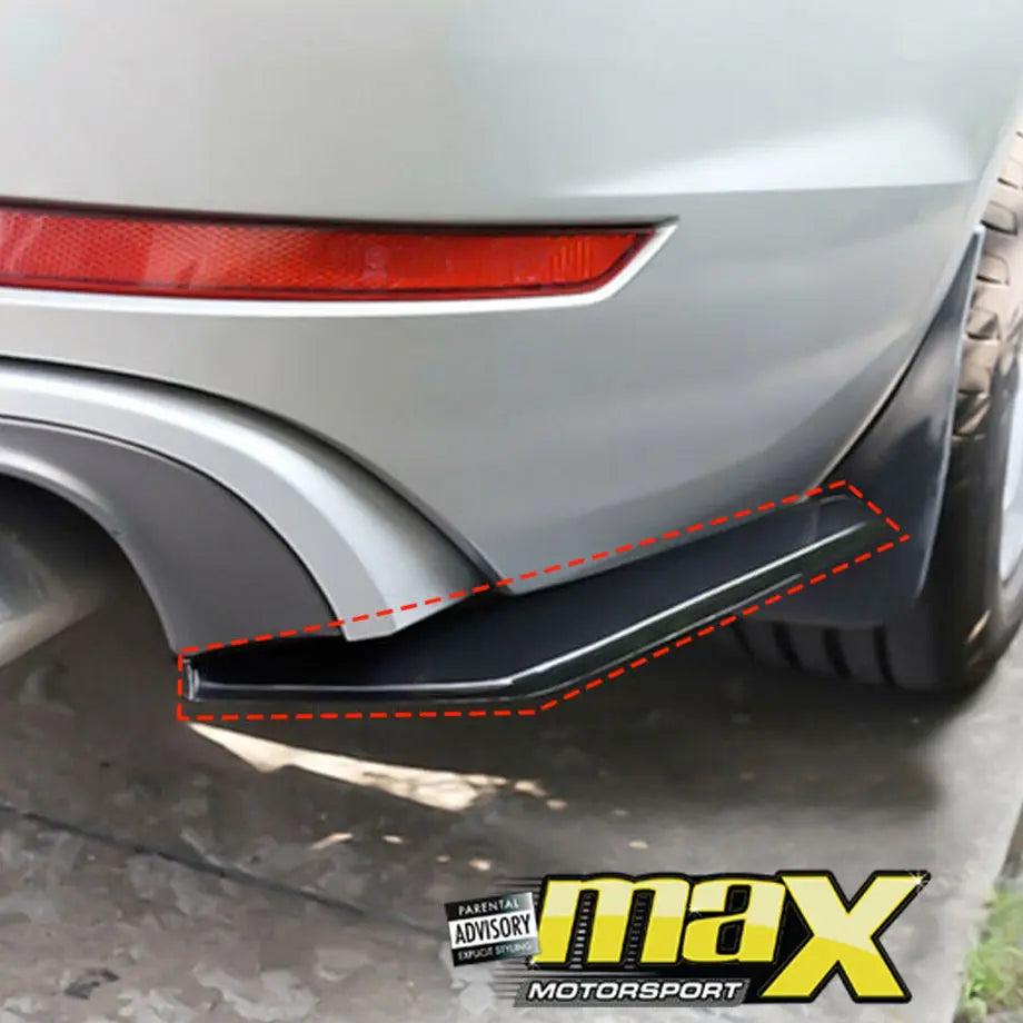 Universal Gloss Black Rear Bumper Corner Splitters – Max Motorsport