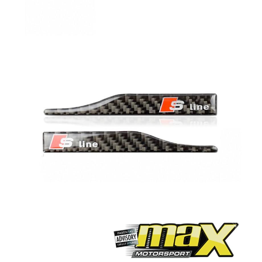 Universal S-Line Carbon Fibre Side Mirror Badge maxmotorsports