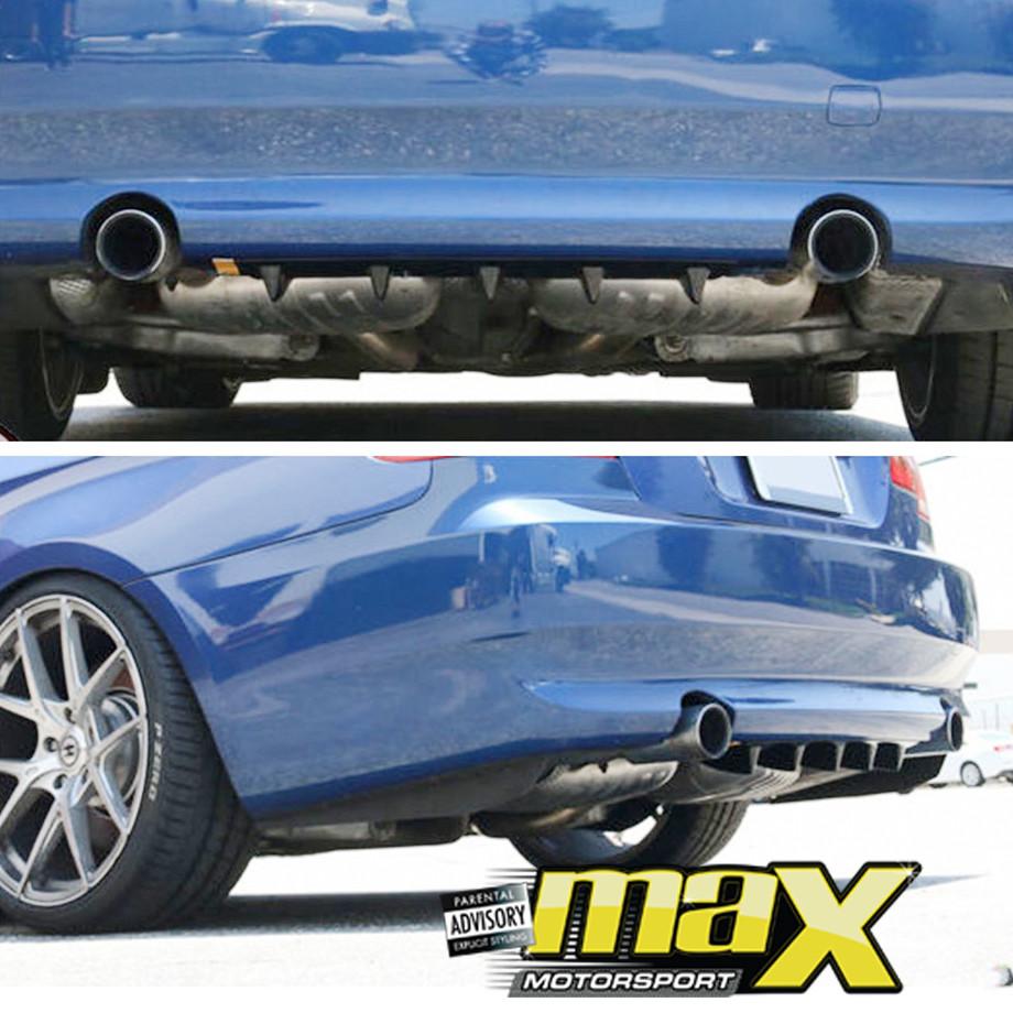 Universal Shark Fin 7 Wing Gloss Black Rear Bumper Diffuser maxmotorsports