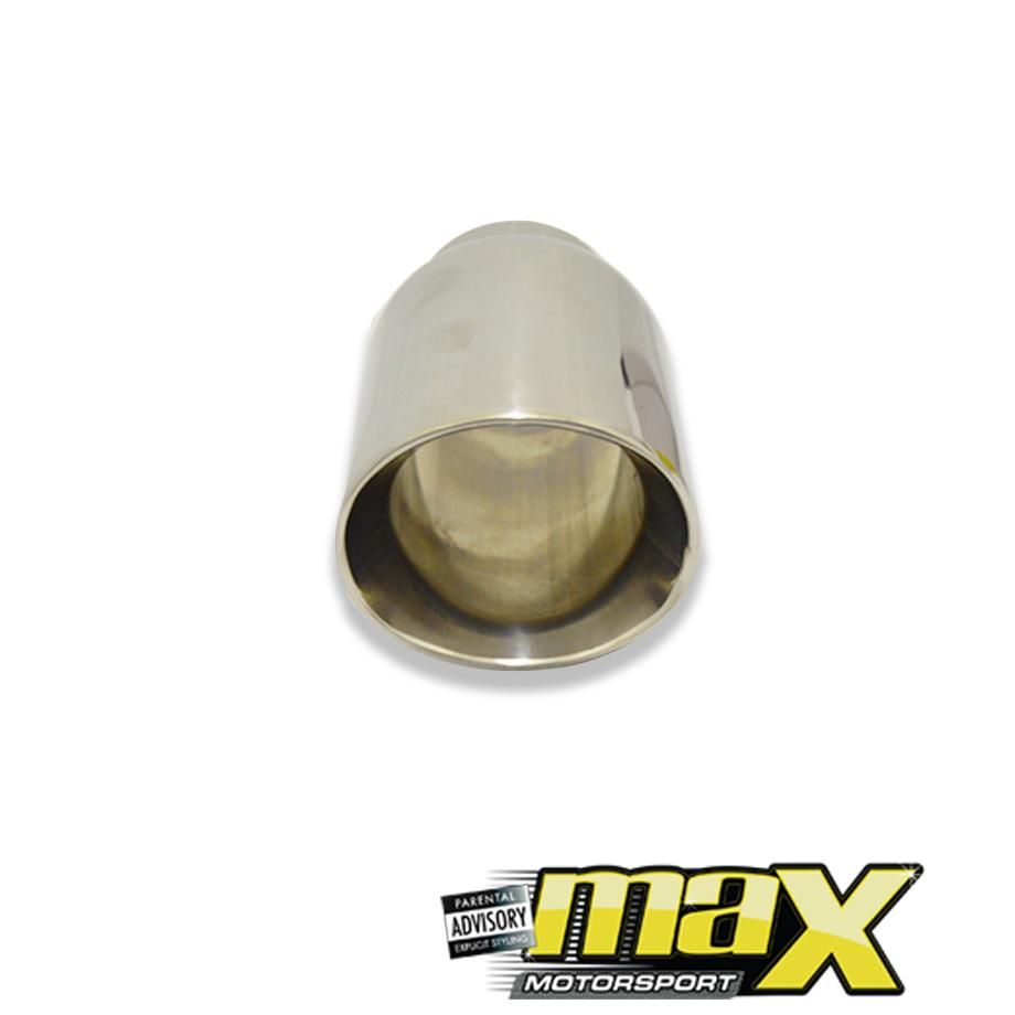 Universal Single Oval Exhaust Tailpipe (60mm Outlet) maxmotorsports