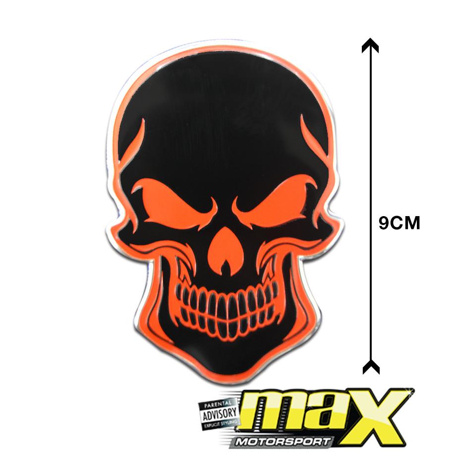Universal Skull Metal Badge maxmotorsports