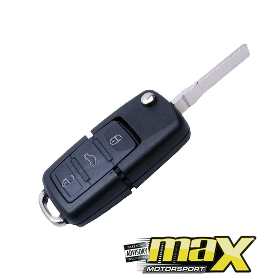 Universal VW 3 Button OEM Style Blank Switch Blade Key & Casing maxmotorsports