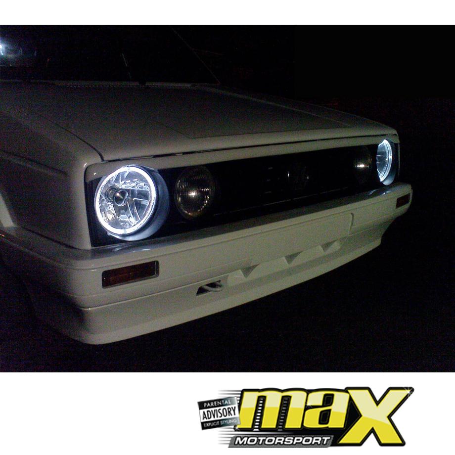 VW Golf 1 CCFL Crystal Angel Eye Headlights (Outers) maxmotorsports