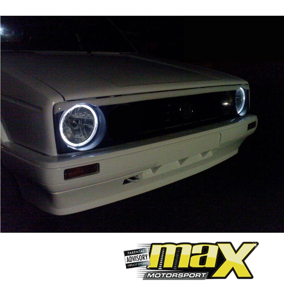 VW Golf 1 CCFL Smoked Angel Eye Headlights (Outters) maxmotorsports