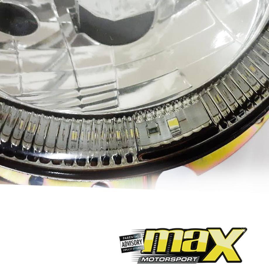 VW Golf 1 Smoked Crystal Angel Eye LED Headlights (Outters) Max Motorsport