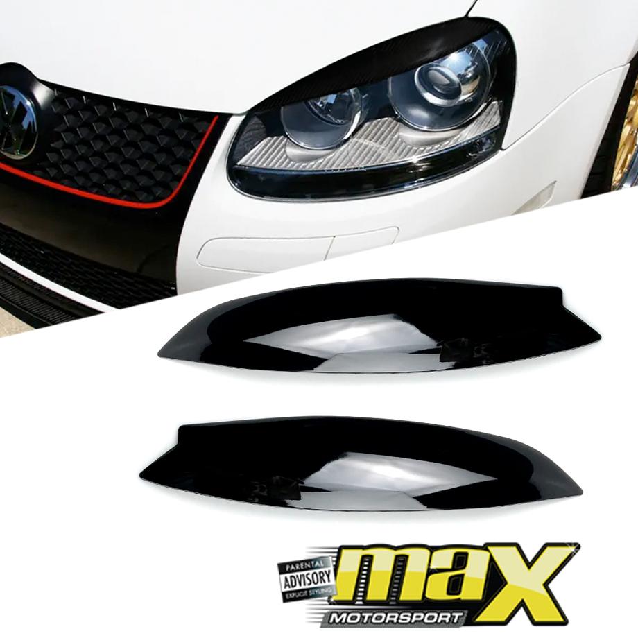 VW Golf 5 Gloss Black Plastic Eyelids maxmotorsports