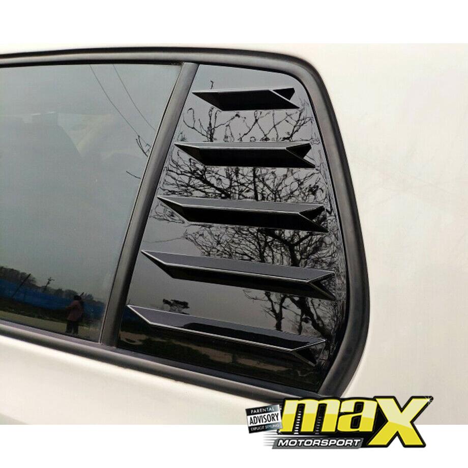 VW Golf 6 Gloss Black Plastic Side Window Louver Max Motorsport