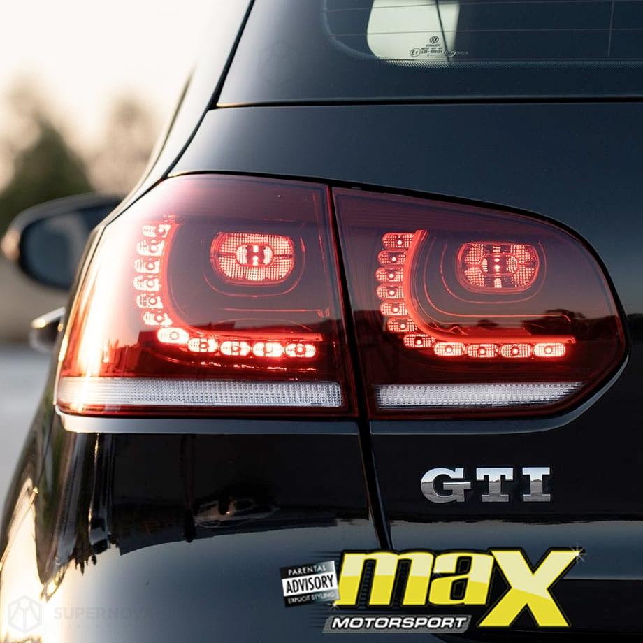 VW Golf 6 OEM R20 Style LED Taillights With Crystal Sequential Indicator maxmotorsports
