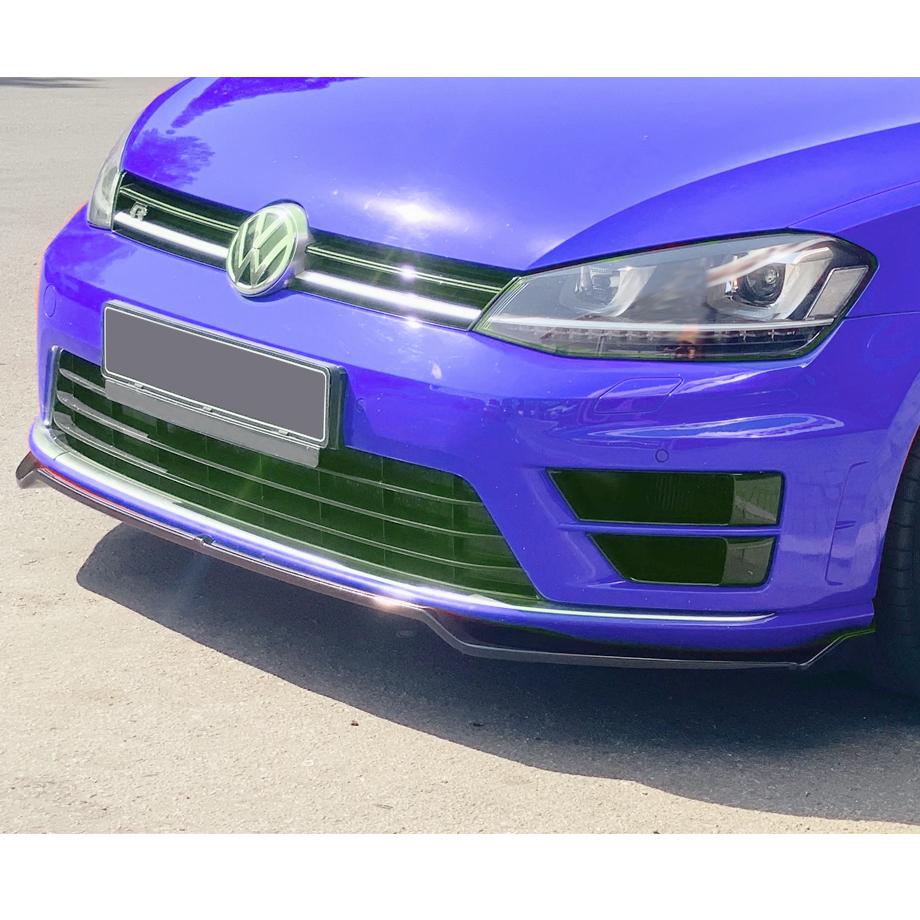 VW Golf 7 / 7.5 GTI Gloss Black Maxton Style Plastic 1-Piece Front Spoiler maxmotorsports