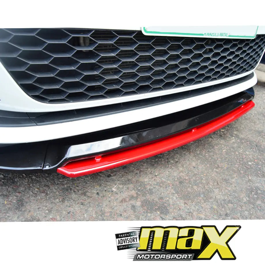 VW Golf 7 / 7.5 GTI Gloss Black Maxton Style Plastic Front Spoiler maxmotorsports