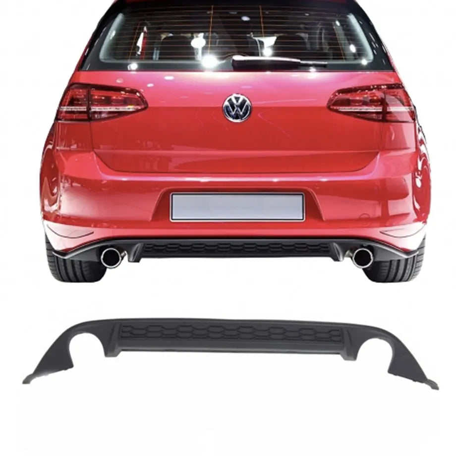 VW Golf 7 GTI OEM Style Plastic Rear Diffuser maxmotorsports