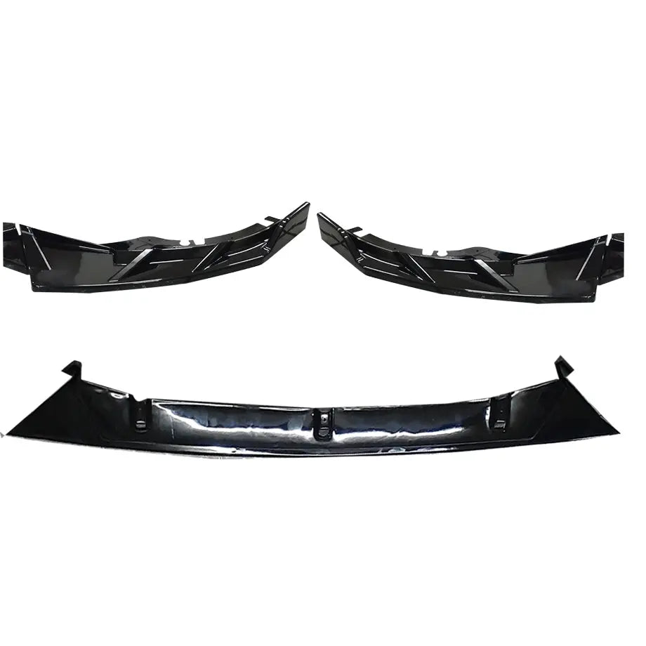 VW Golf 8 R-Line 3 Piece Gloss Black Front Spoiler Max Motorsport