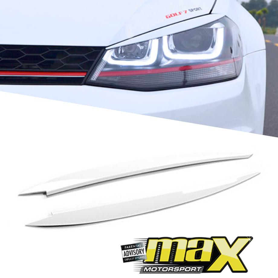 VW Golf MK7 ABT Style Gloss White Plastic Eyelids maxmotorsports