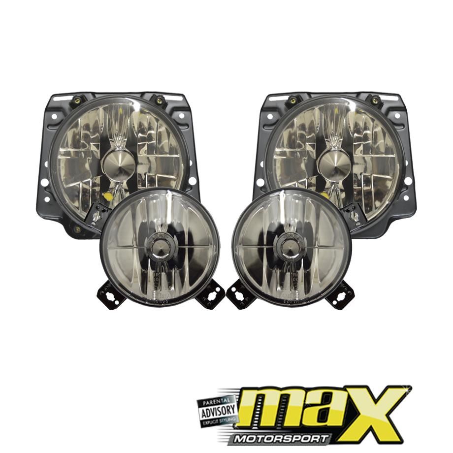 VW Golf Mk2 Crystal Smoked Headlights (Outers) maxmotorsports