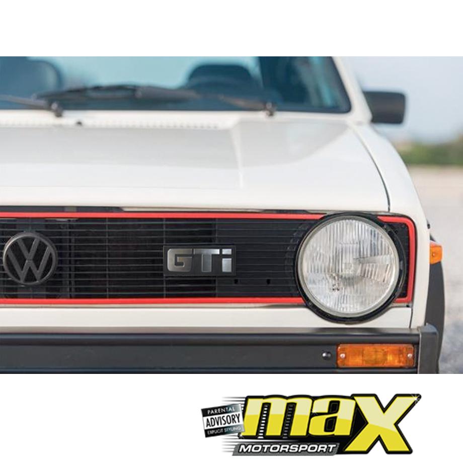 VW Golf Old School GTI Grille Badge maxmotorsports