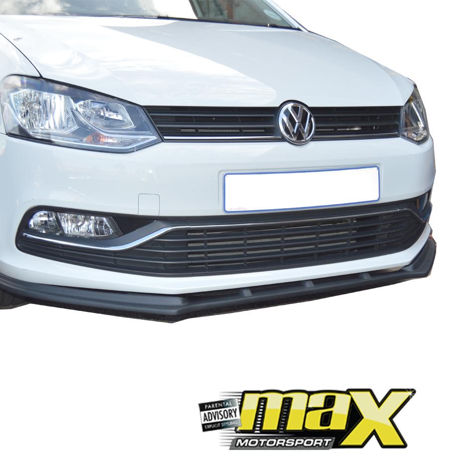VW Polo 6R Fibreglass R-Style Front Spoiler maxmotorsports