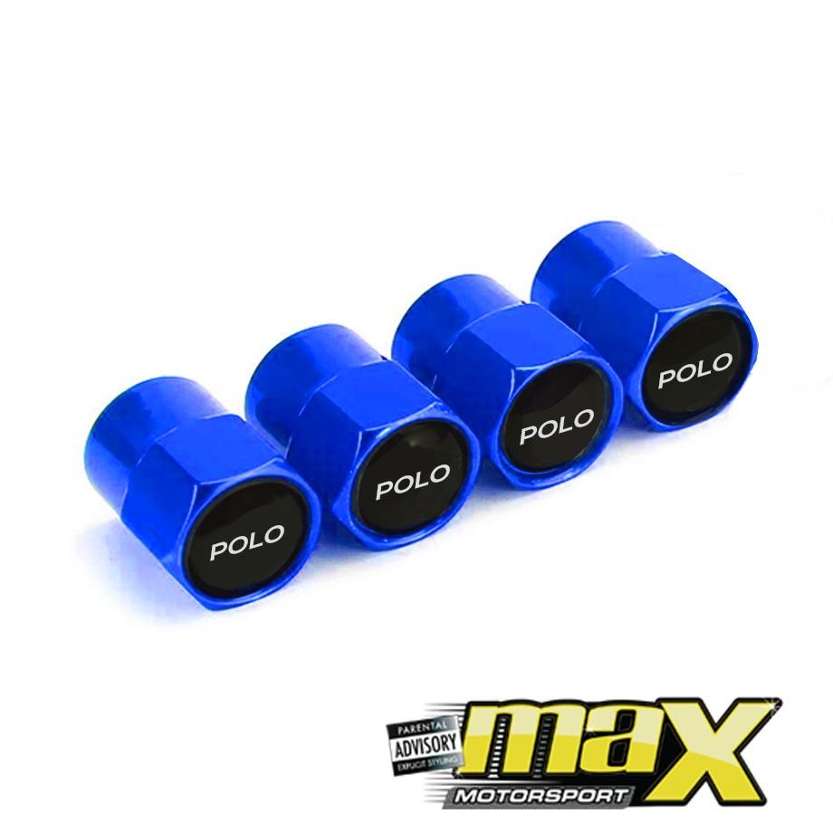 VW Polo Aluminium Valve Caps (Blue) Max Motorsport