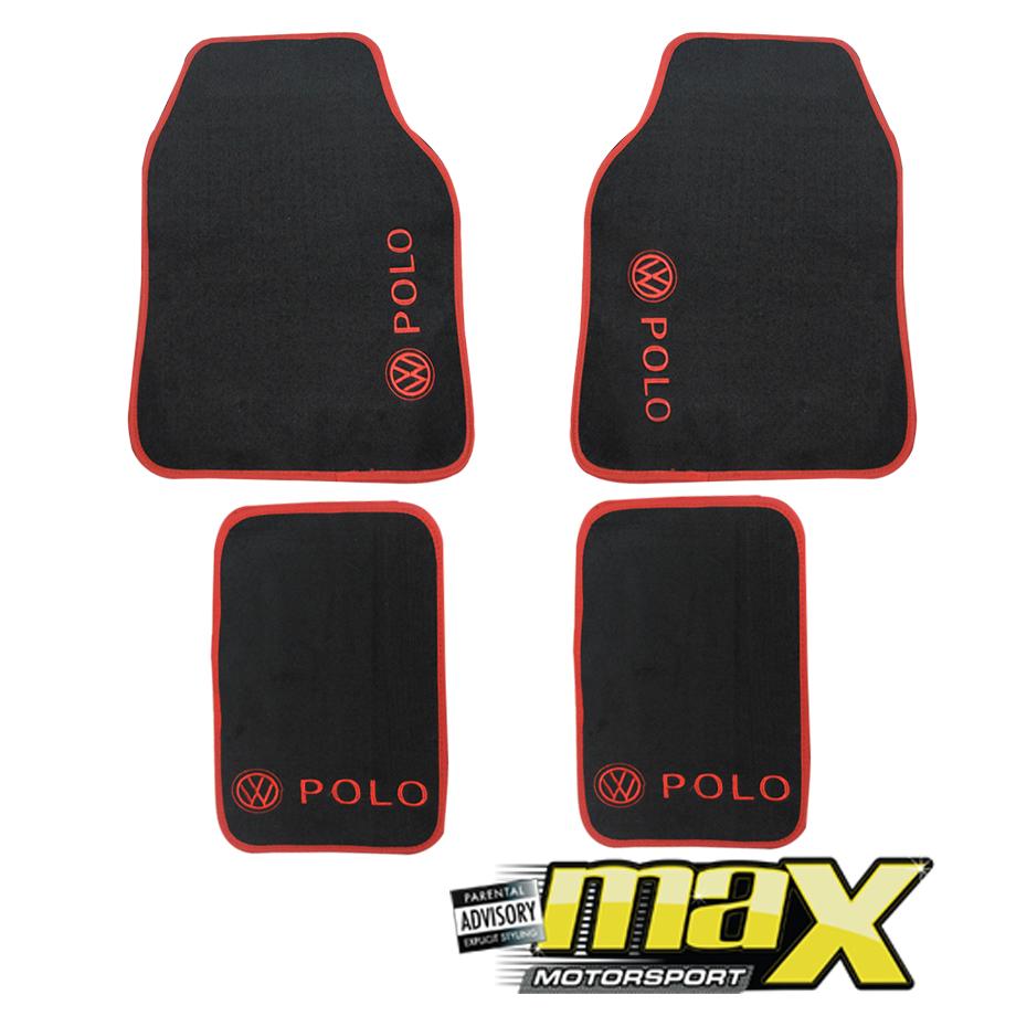 VW Polo Car Mats (Red) Max Motorsport