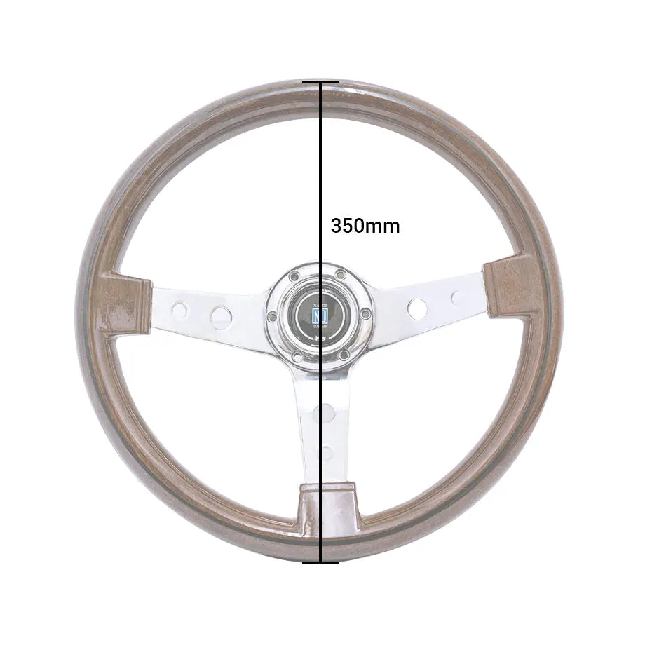 Woodgrain Look Drift Style Steering Wheel (350mm) Max Motorsport
