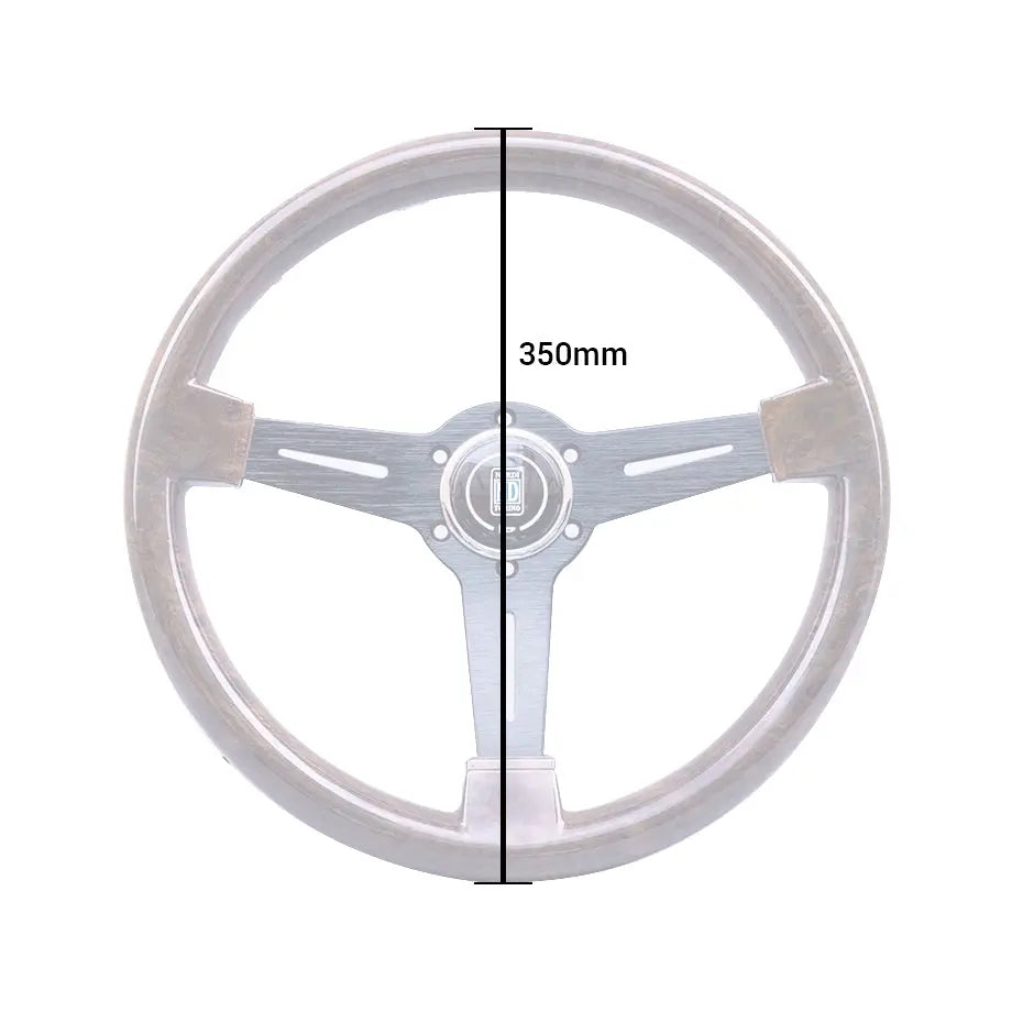 Woodgrain Look Racing Style Steering Wheel (350mm) Max Motorsport