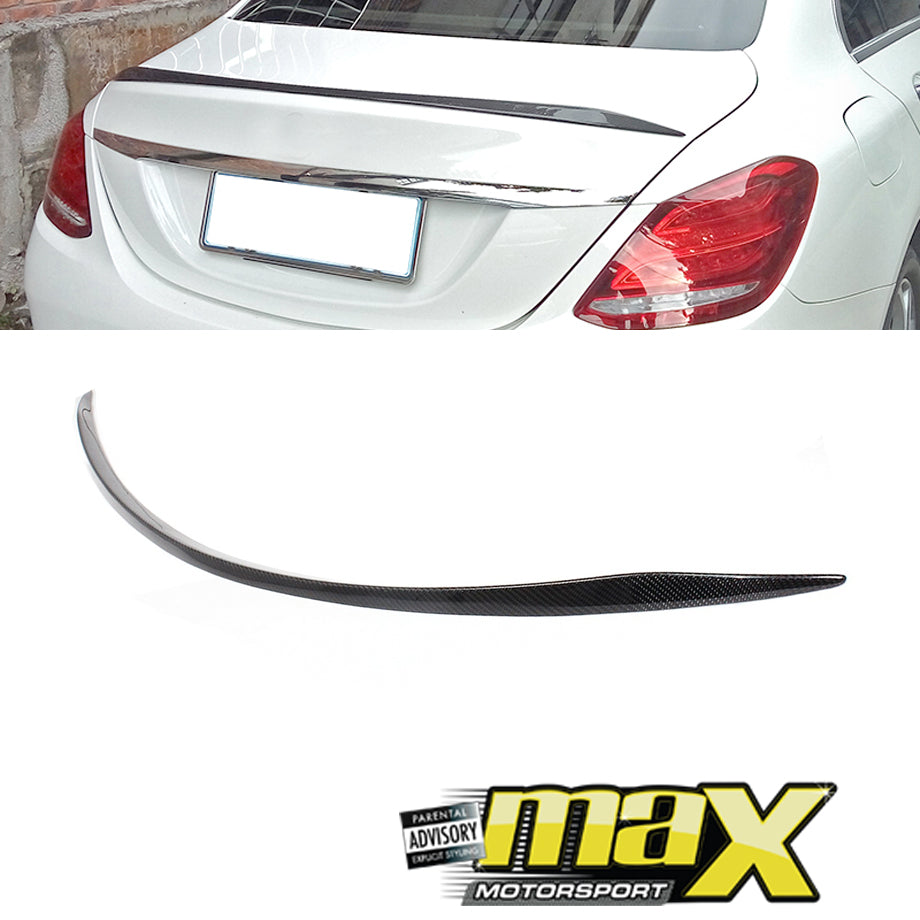 Merc W205 C63 Style Carbon Fibre Boot Spoiler