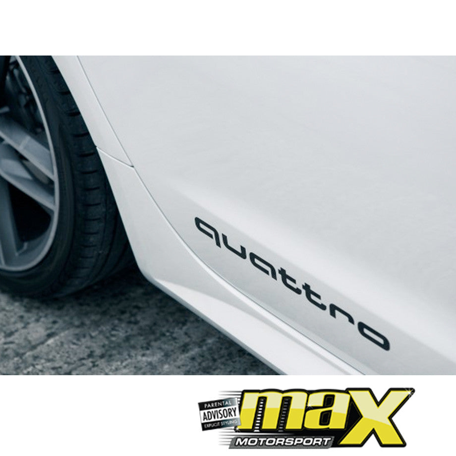 Universal Audi Quattro 2-Piece Sticker Kit (Black) – Max Motorsport