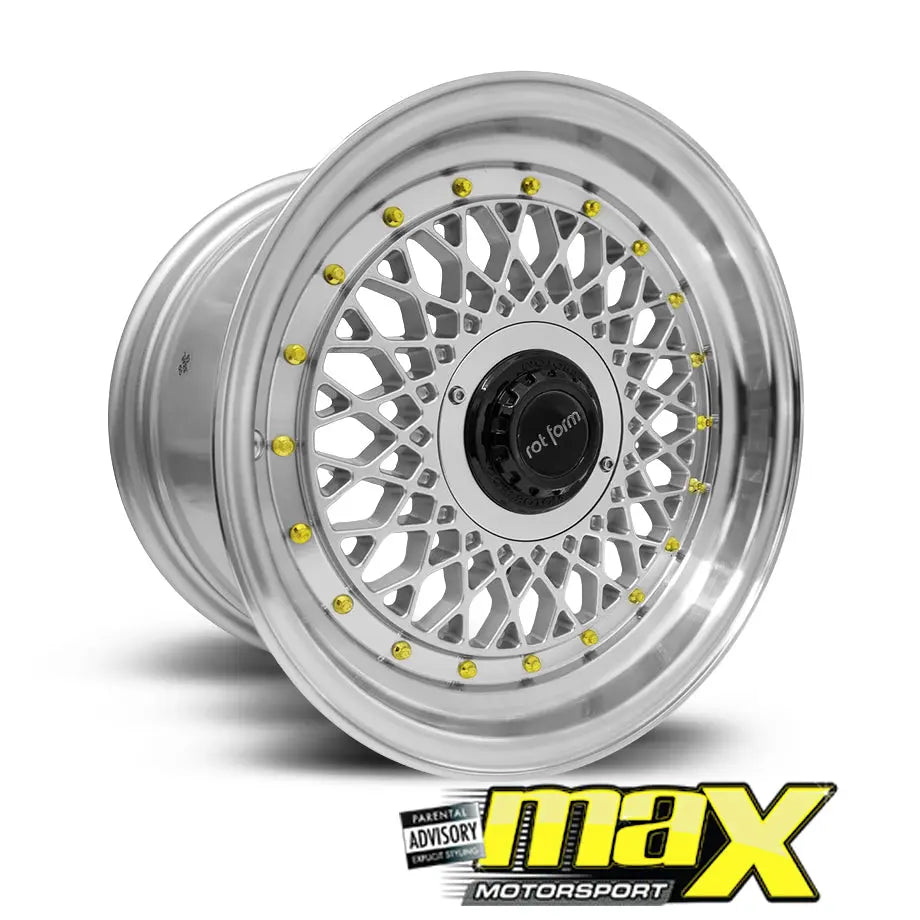 Mesh Style Rims 15 Inch Mag Wheel - MX1005-SL Rotform Mesh Style Wheel (4x100 / 114.3 ...
