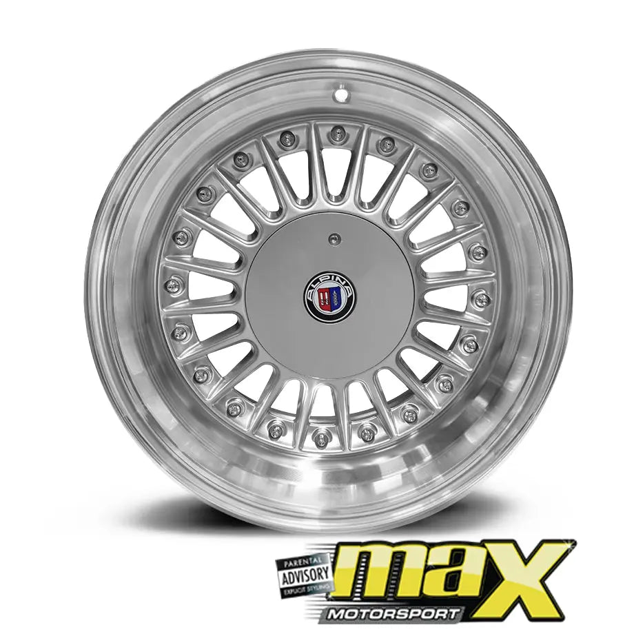 15 Inch Mag Wheel - MX1317 Alpin Style Wheel (4x100 / 114.3 PCD) Max Motorsport