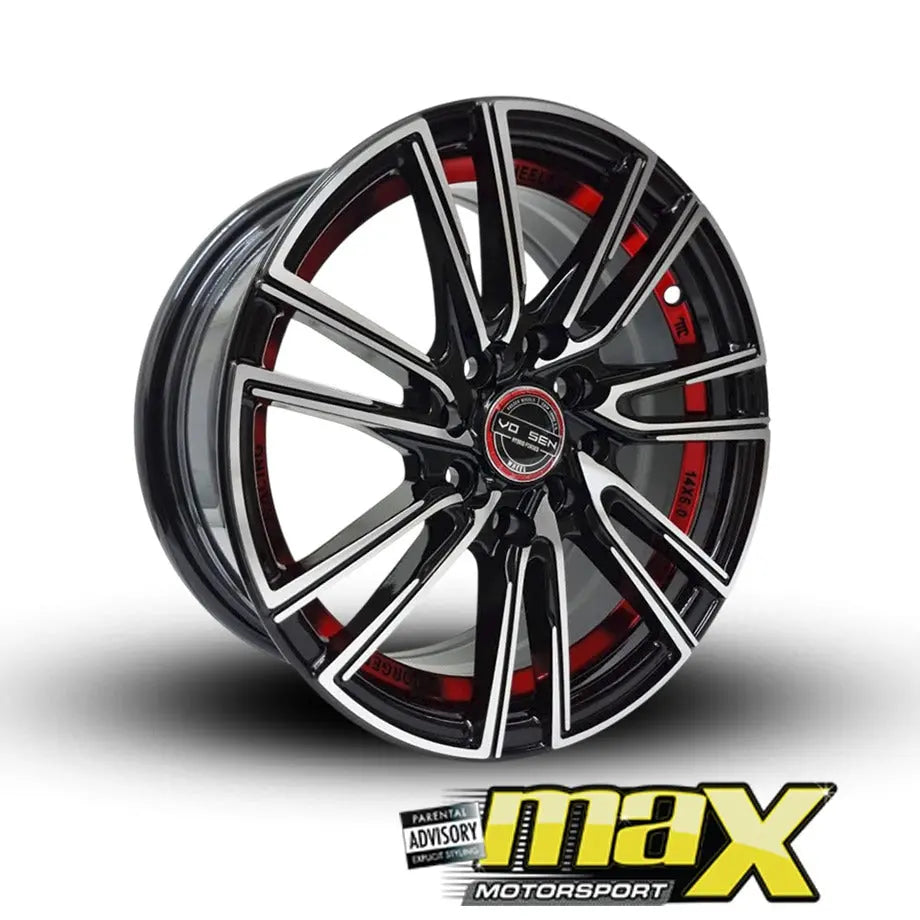 14 Inch Mag Wheel -  MX452-14RD VSN  Wheel - 4x100/114.3 PCD Max Motorsport