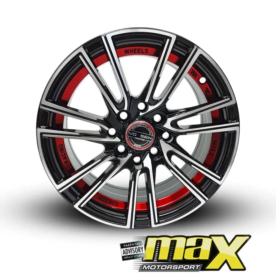 14 Inch Mag Wheel -  MX452-14RD VSN  Wheel - 4x100/114.3 PCD Max Motorsport