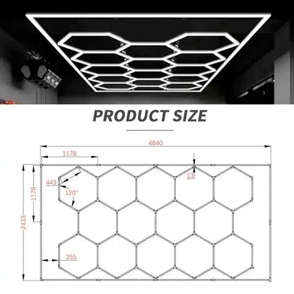 14 Piece Set Hex Light Kit with RGB Border Hexglo - Hexagon LED Lighting