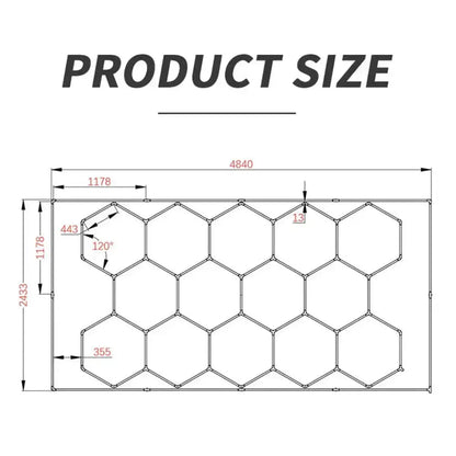 14 Piece Set Hex Light Kit with RGB Border Hexglo - Hexagon LED Lighting