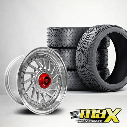 15 Inch MX113-C VSN Twist Wheel & Tyre Combo - (4x100 / 5x100 PCD) Max Motorsport