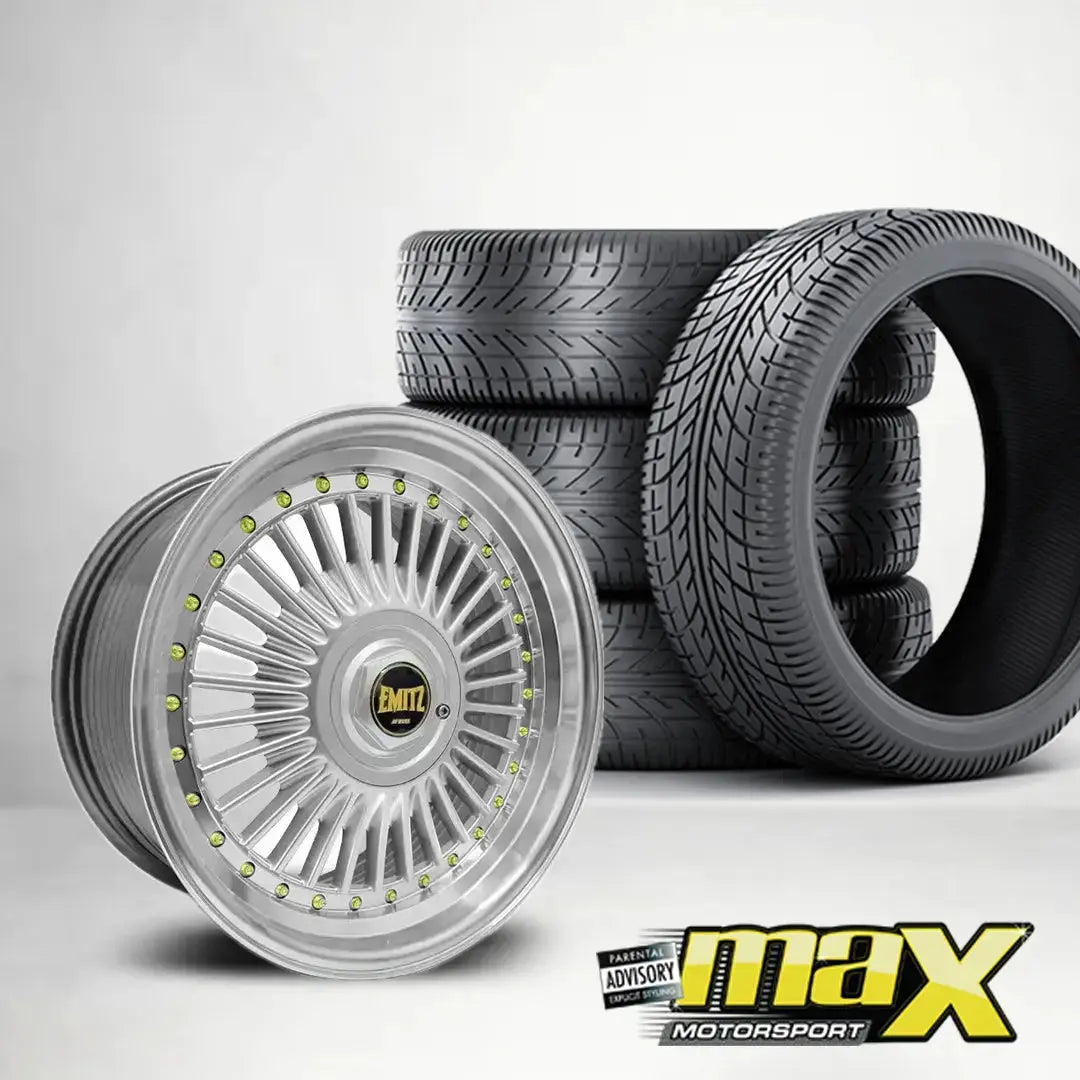 15 Inch MX1214-G4 Gale Ewing Style Wheel & Tyre Combo - (4x100 / 5x100 PCD) Max Motorsport