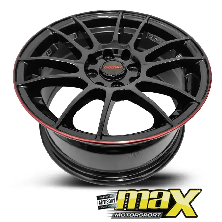 15 Inch MX123 Rays Style Wheel & Tyre Combo - (4x100/ 4x114.3 PCD) Max Motorsport