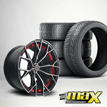 15 Inch MX134-RD VSN Concave Wheels & Tyre Combo - (4x100/ 4x114.3 PCD) Max Motorsport