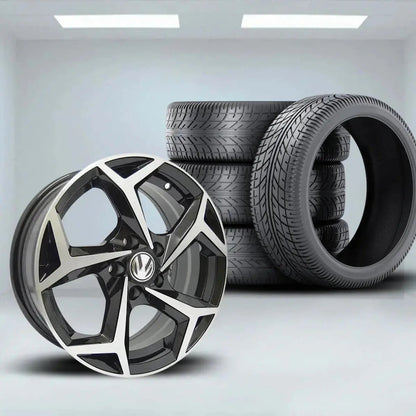 15 Inch MX1392 Polo R-Line Style Wheel & Tyre Combo (4x100 PCD) Max Motorsport