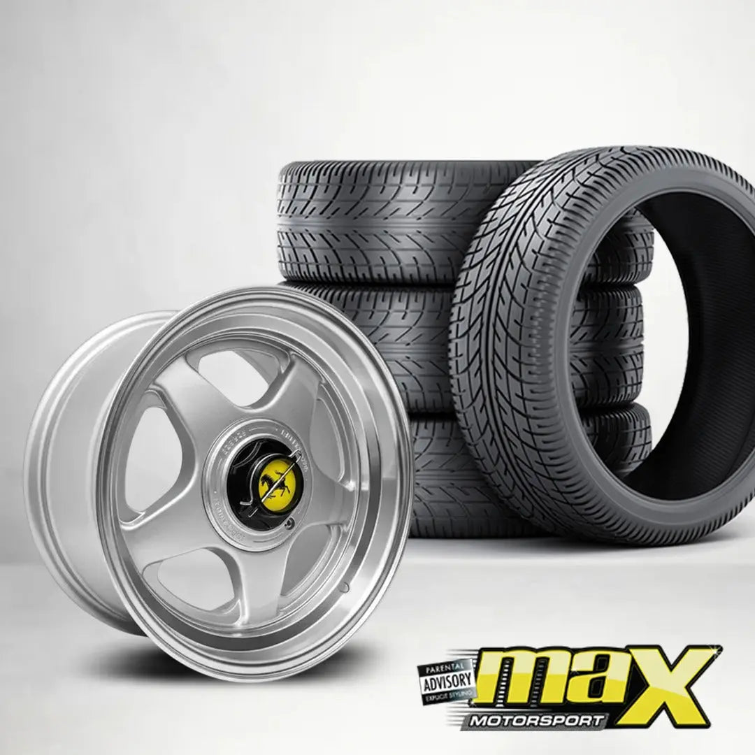 15 Inch MX1922-C Ferari Style Wheel & Tyre Combo - (4x100 / 5x100 PCD) Max Motorsport