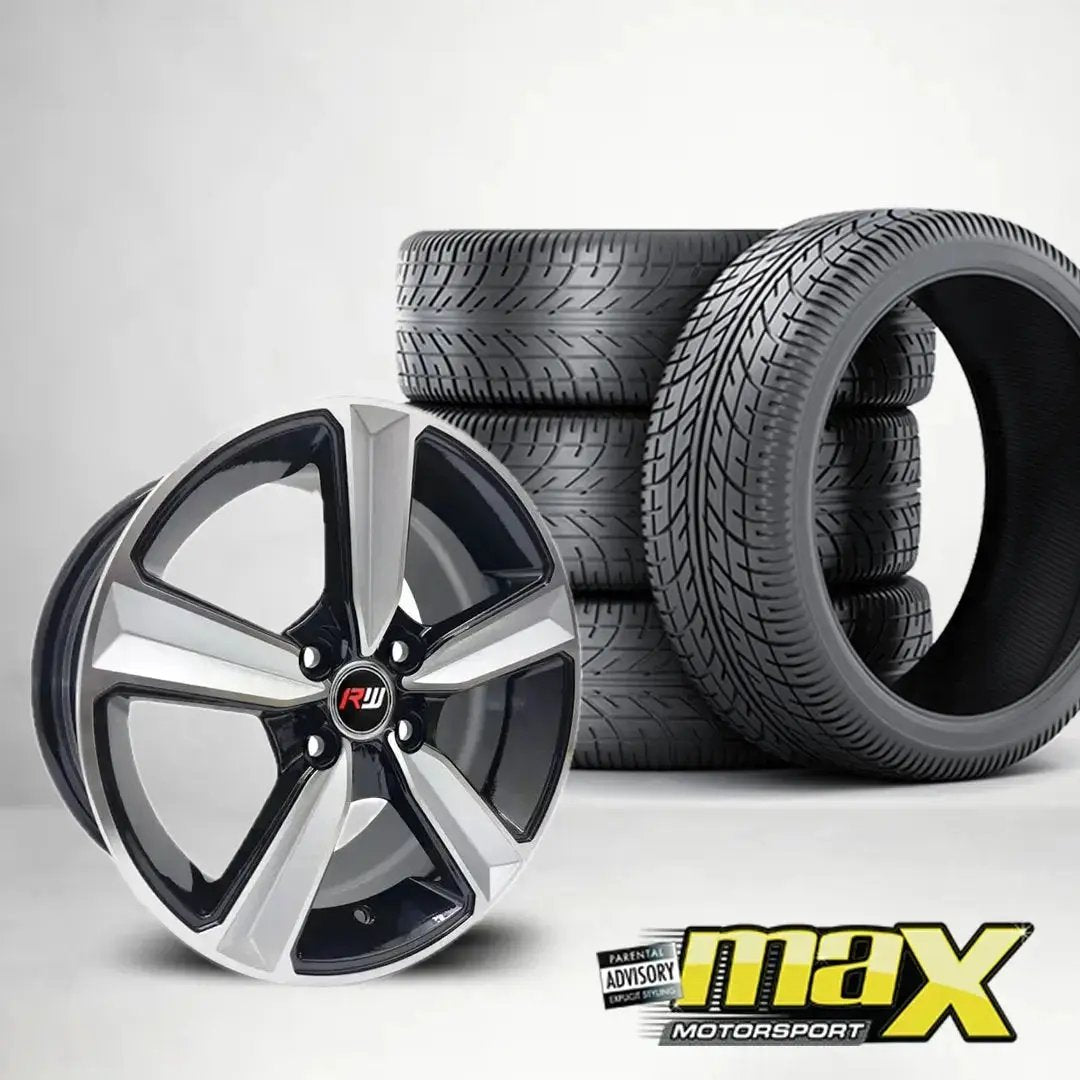 15 Inch MX206-BL Wheel & Tyre Combo (4x100/ 4x114.3 PCD) Max Motorsport