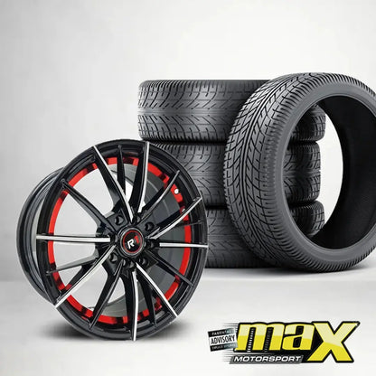 15 Inch MX244-RD Wheels Wheel & Tyre Combo - (4x100/ 4x114.3 PCD) Max Motorsport
