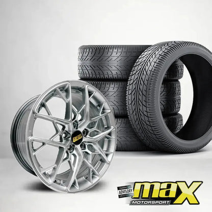 15 Inch MX512 Advan GT Racing Style Wheel & Tyre Combo - (4x100 PCD) Max Motorsport