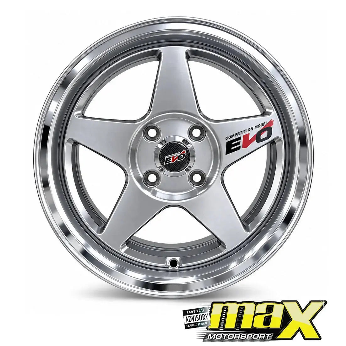 15 Inch MX6008 EVO Style Wheel & Tyre Combo - 4x100 PCD Max Motorsport