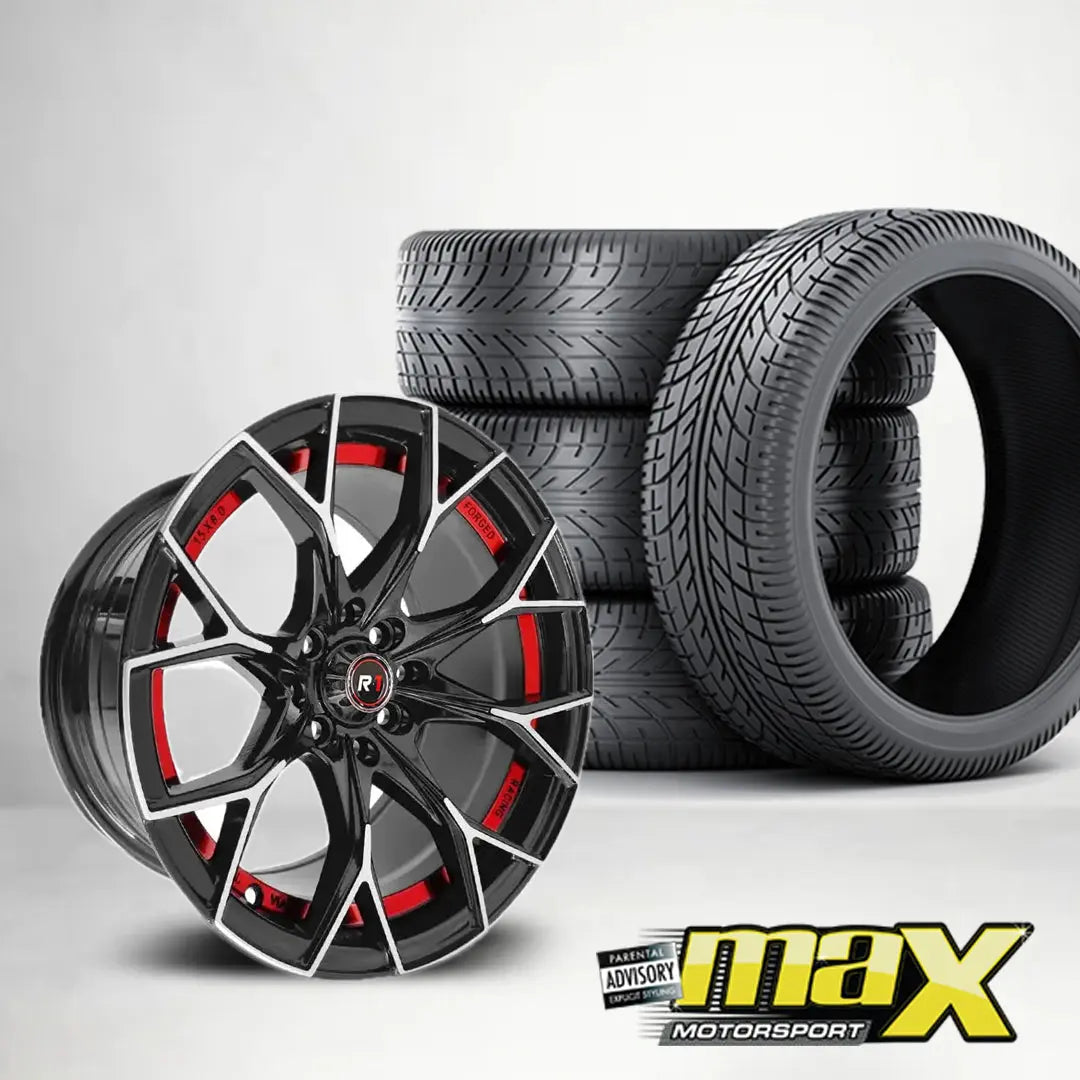 15 Inch - MX821-RD Concave Wheel & Tyre Combo - (4x100/ 4x114.3 PCD) Max Motorsport